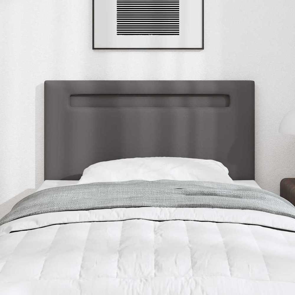 LED galvūgalis Pilka 100 cm Dirbtinė oda