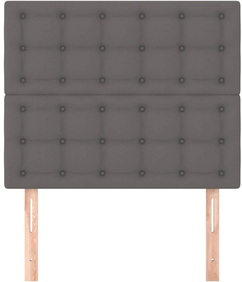 Galvūgalis, 2vnt., pilkos spalvos, 100x5x78/88 cm, dirbtinė oda