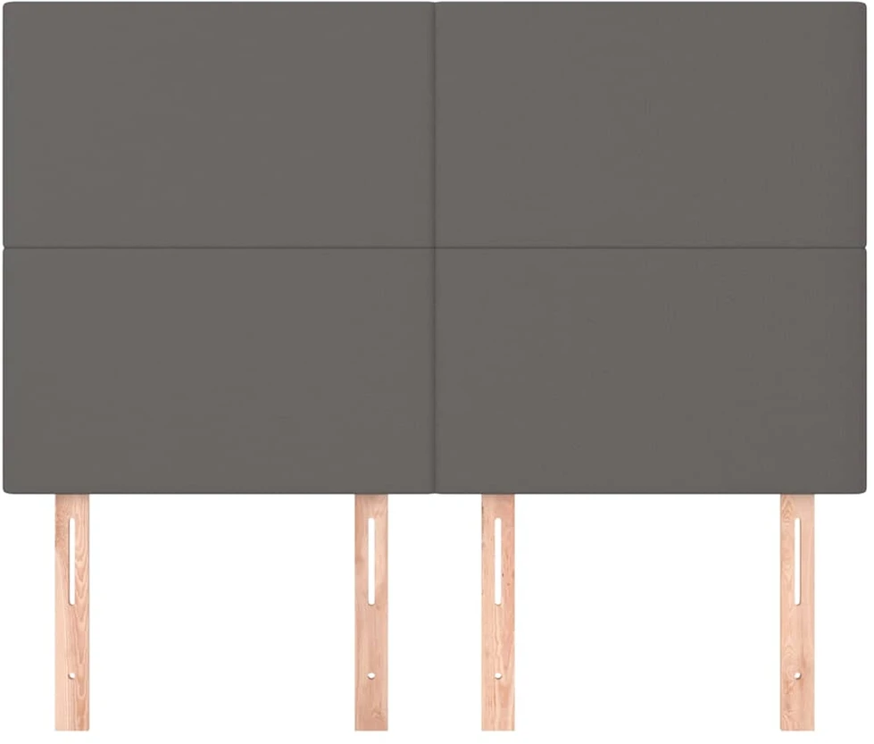 Galvūgaliai, 4vnt., pilkos spalvos, 72x5x78/88cm, dirbtinė oda