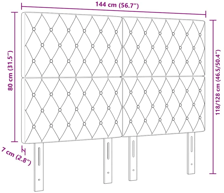 Galvūgalis Rožinė 144 cm Aksomas