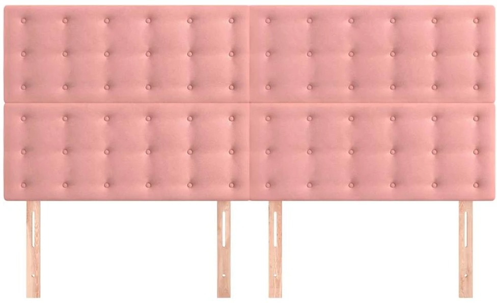 Galvūgalis, 4vnt. rožinės spalvos, 100x5x78/88cm, aksomas