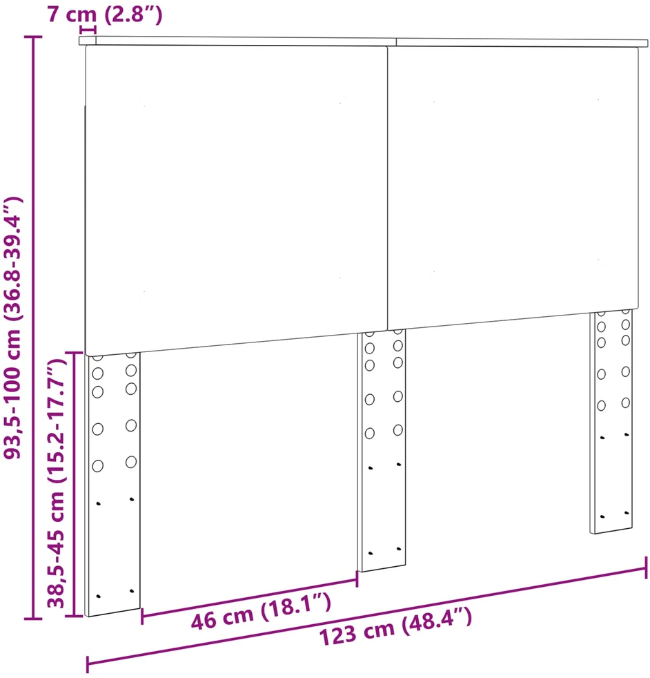 Galvūgalis Rudas ąžuolas 100 cm Dirbtinė mediena