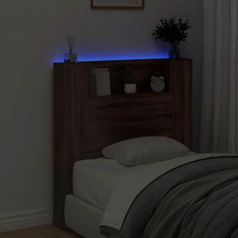 LED galvūgalis su saugojimu Ruda ąžuolo Apdirbta mediena