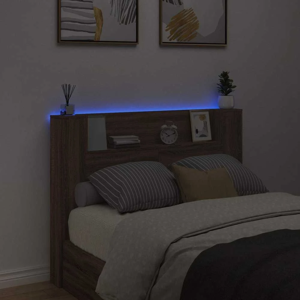 LED galvūgalis su saugojimu Ruda ąžuolo Apdirbta mediena