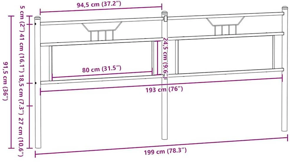 Pakaitinis galvūgalis rudas ąžuolas 193 cm inžinerinis medis ir plienas