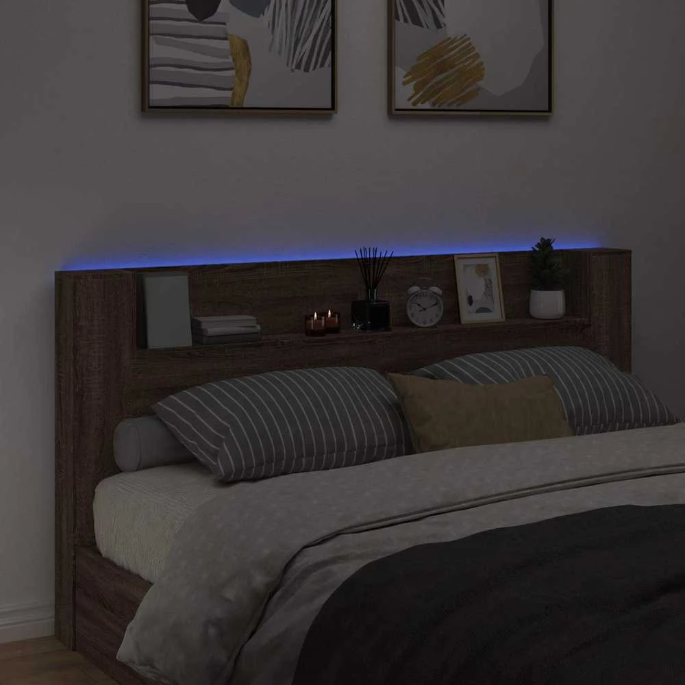 LED galvūgalis su saugojimu Ruda ąžuolo Apdirbta mediena