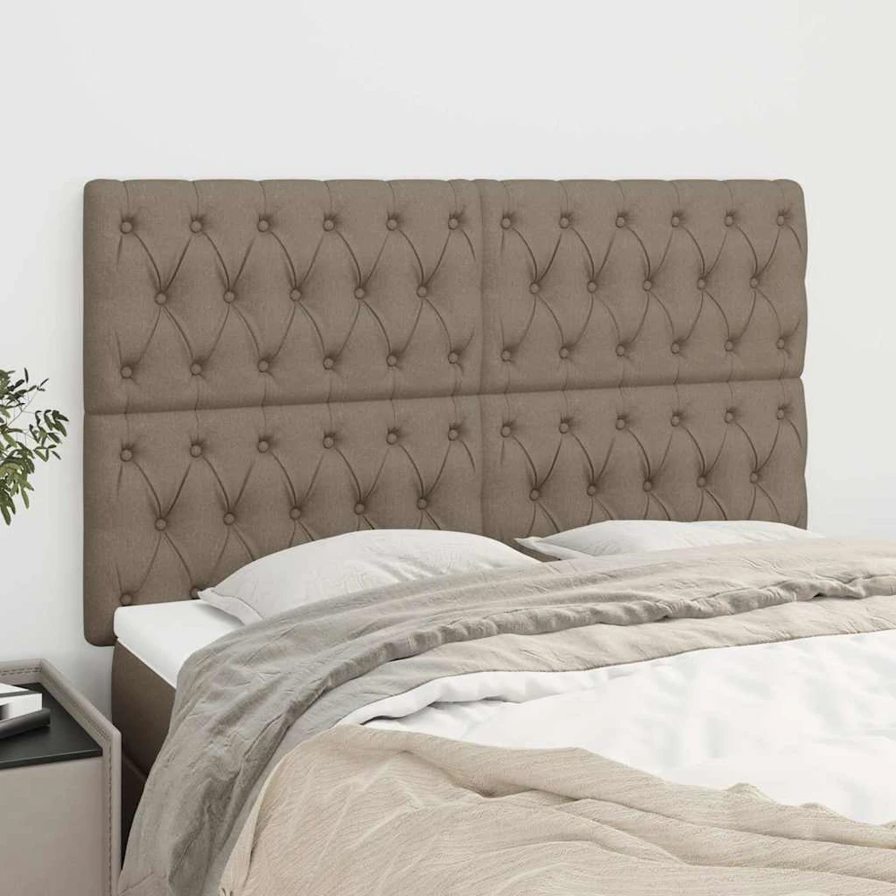 Galvūgaliai, 4vnt., taupe spalvos, 72x7x78/88cm, audinys