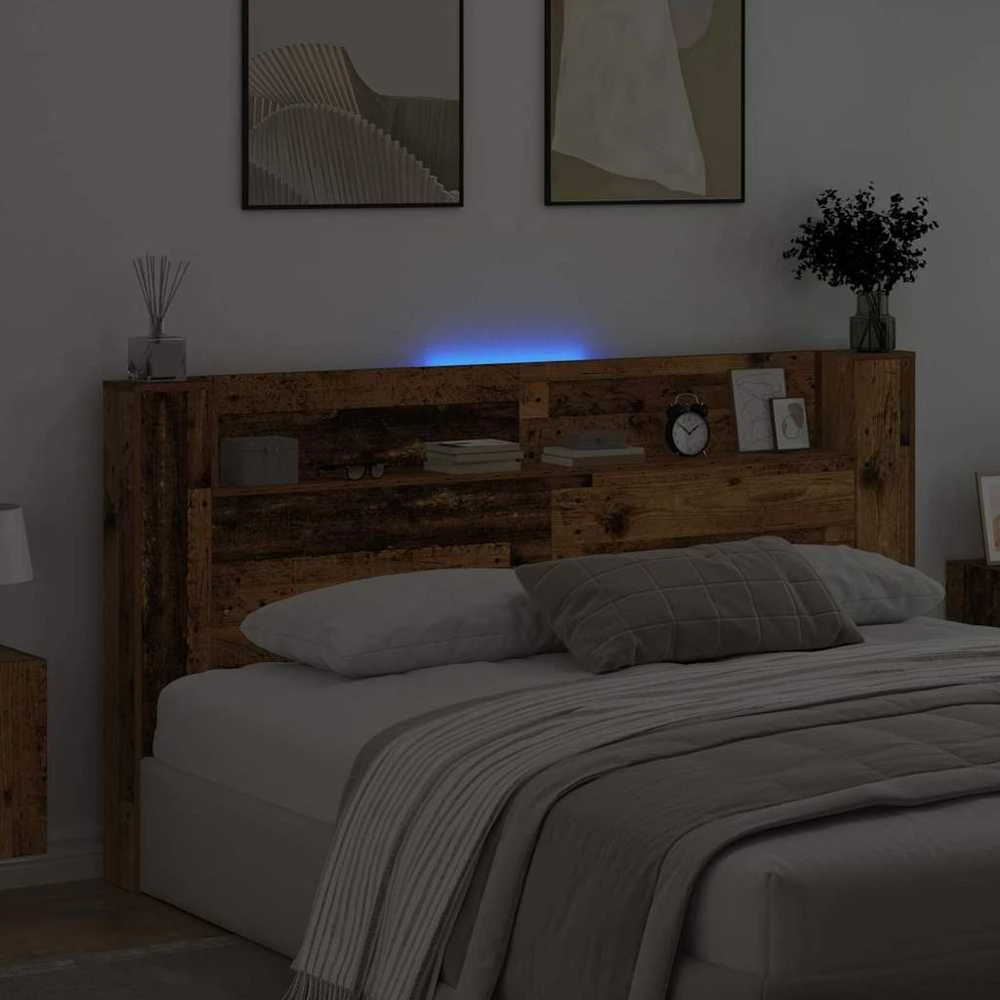LED galvūgalis su saugojimu Sendintos medienos Apdirbta mediena