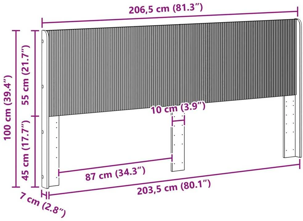 Galvūgalis Sonoma ąžuolas 200 cm Apdirbta mediena