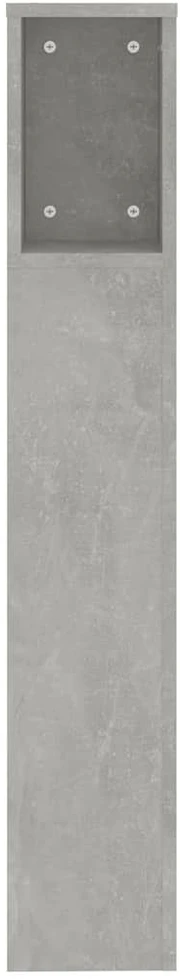 Galvūgalis-spintelė, betono pilkos spalvos, 200x18,5x104,5cm