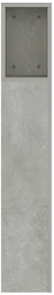 Galvūgalis-spintelė, betono pilkos spalvos, 160x18,5x104,5cm