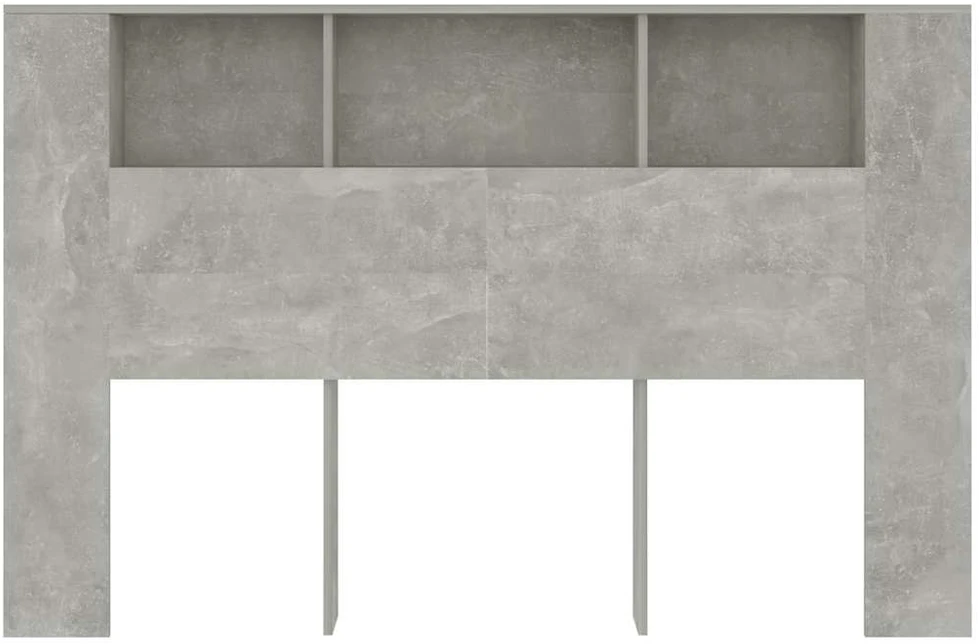 Galvūgalis-spintelė, betono pilkos spalvos, 160x18,5x104,5cm