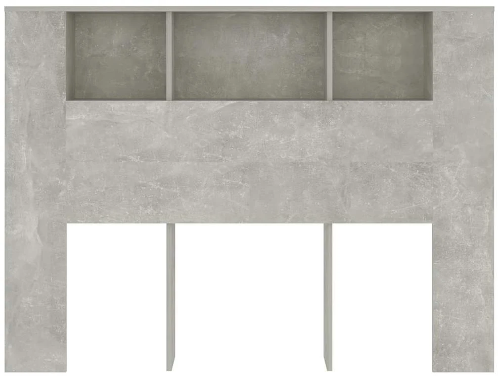 Galvūgalis-spintelė, betono pilkos spalvos, 140x18,5x104,5cm