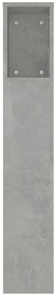 Galvūgalis-spintelė, betono pilkos spalvos, 220x18,5x104,5cm