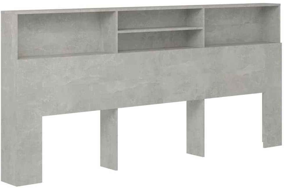 Galvūgalis-spintelė, betono pilkos spalvos, 220x19x103,5cm
