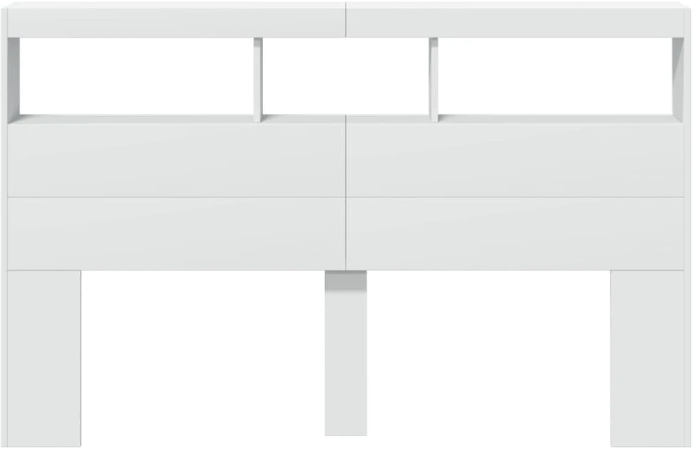 Galvūgalis-spintelė su LED, baltos spalvos, 160x17x102cm
