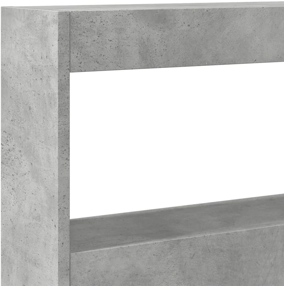 Galvūgalis-spintelė su LED, betono pilkos spalvos, 180x17x102cm