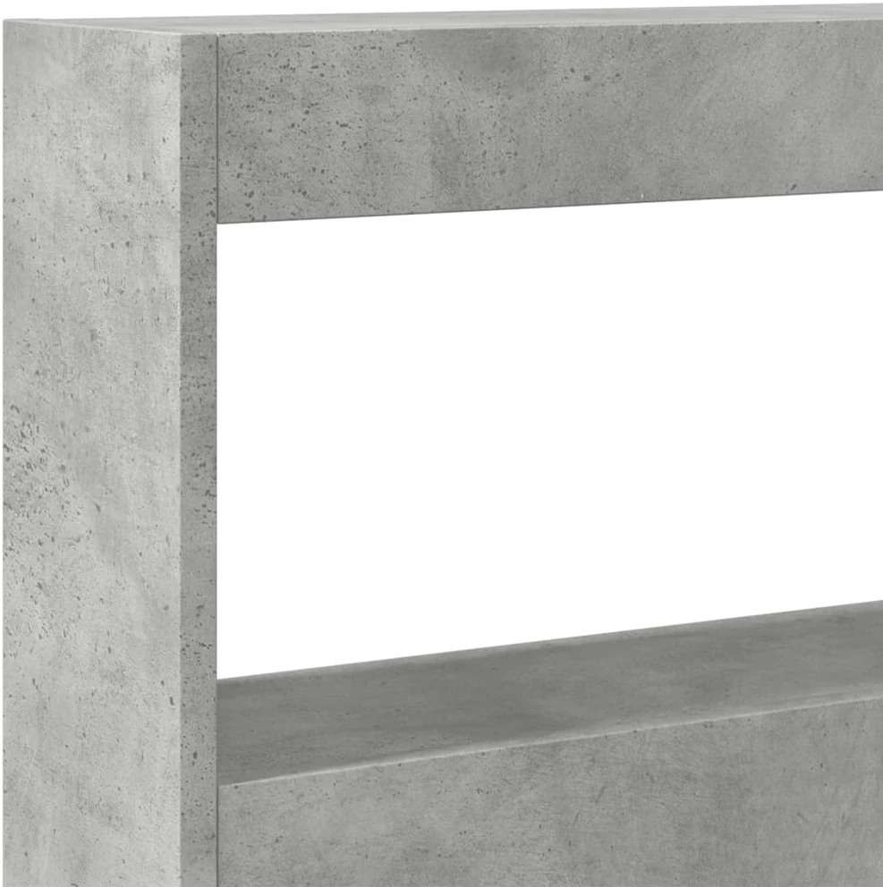 Galvūgalis-spintelė su LED, betono pilkos spalvos, 160x17x102cm