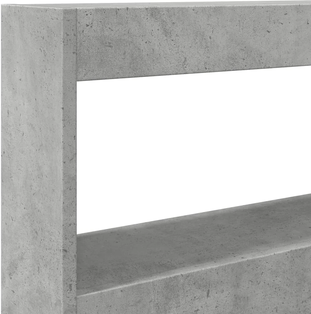 Galvūgalis-spintelė su LED, betono pilkos spalvos, 100x17x102cm