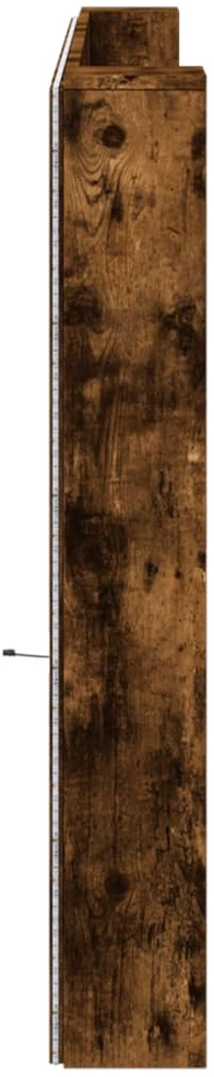 Galvūgalis-spintelė su LED, dūminio ąžuolo, 220x16,5x103,5cm