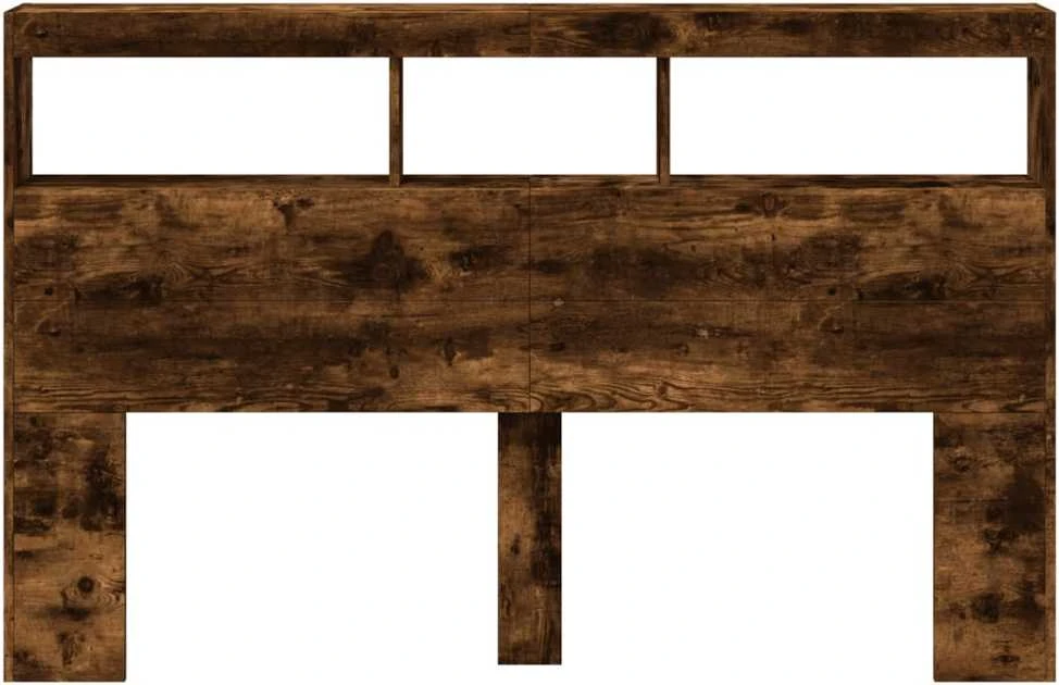 Galvūgalis-spintelė su LED, dūminio ąžuolo, 160x17x102cm