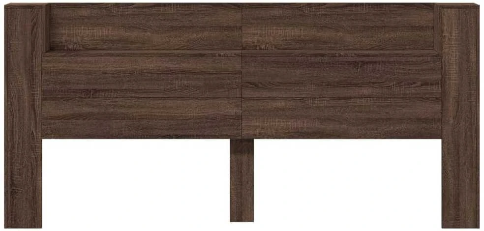 Galvūgalis-spintelė su LED, rudas ąžuolo, 220x16,5x103,5cm