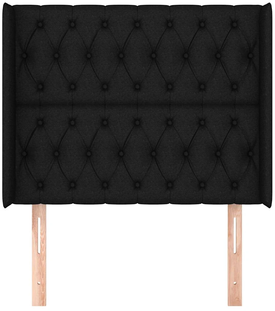 Galvūgalis su auselėmis, juodas, 103x16x118/128cm, audinys
