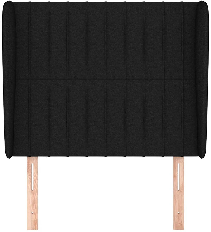 Galvūgalis su auselėmis, juodas, 83x23x118/128cm, audinys