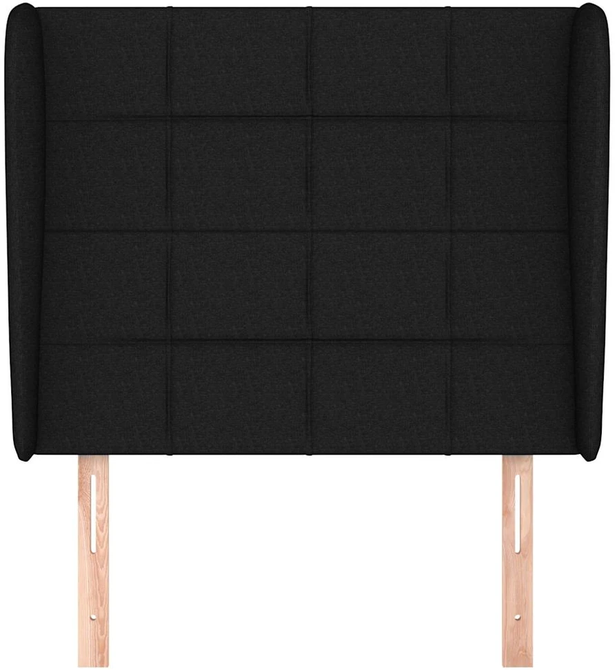 Galvūgalis su auselėmis, juodas, 83x23x118/128cm, audinys