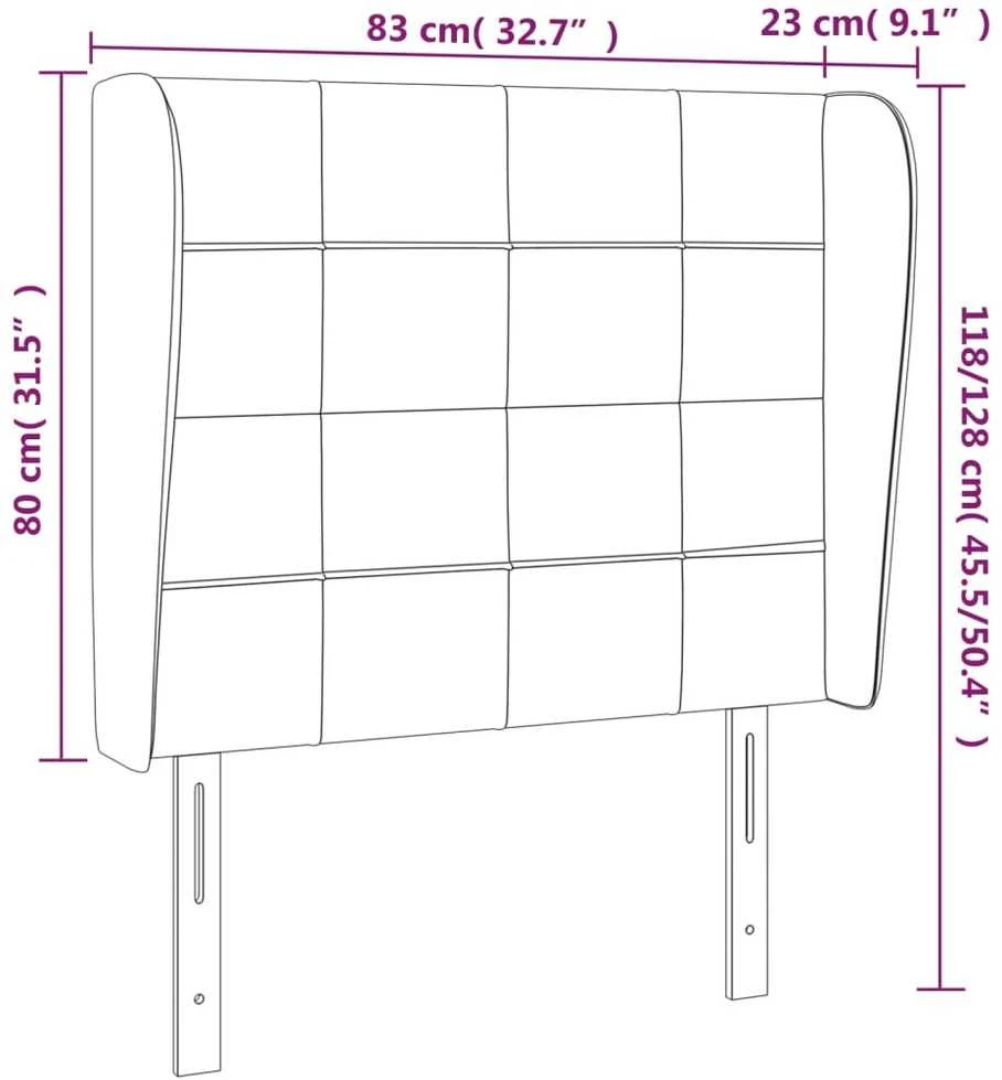 Galvūgalis su auselėmis, juodas, 83x23x118/128cm, audinys