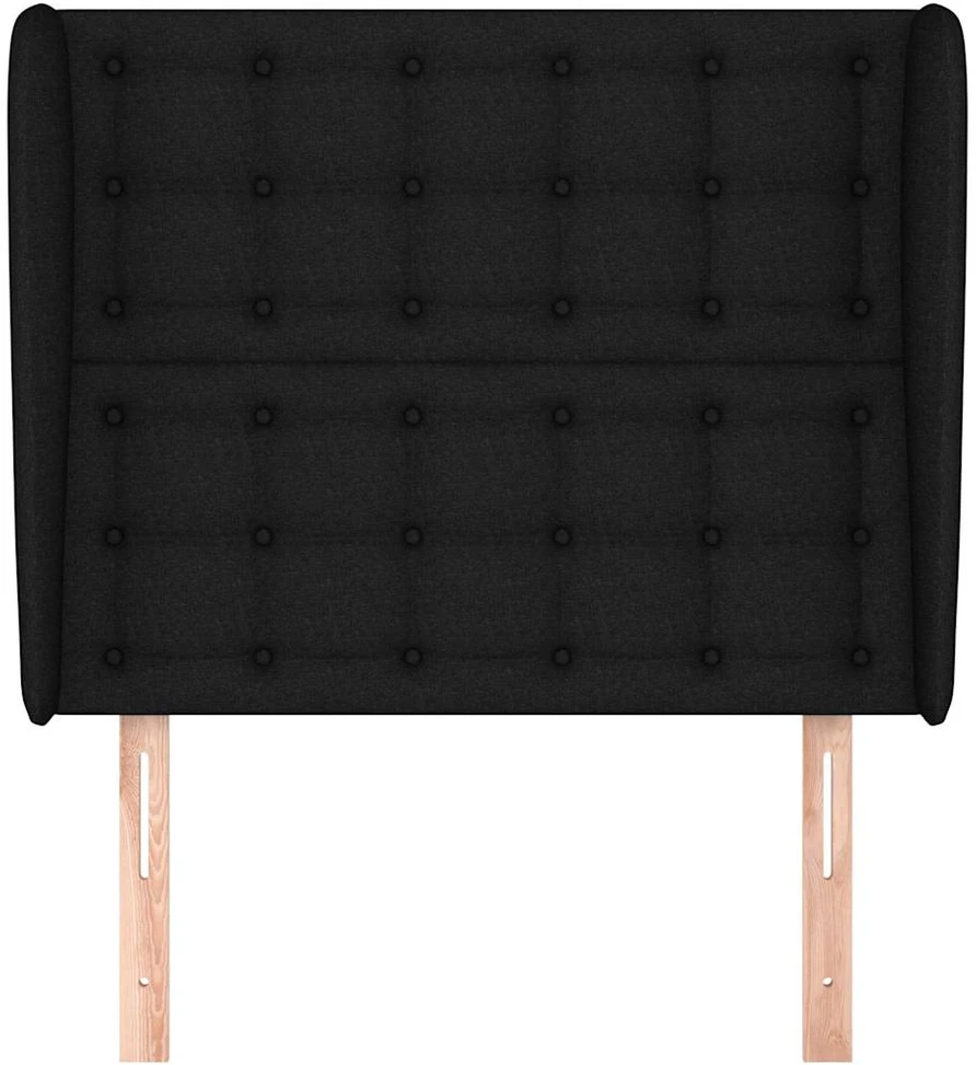Galvūgalis su auselėmis, juodas, 83x23x118/128cm, audinys