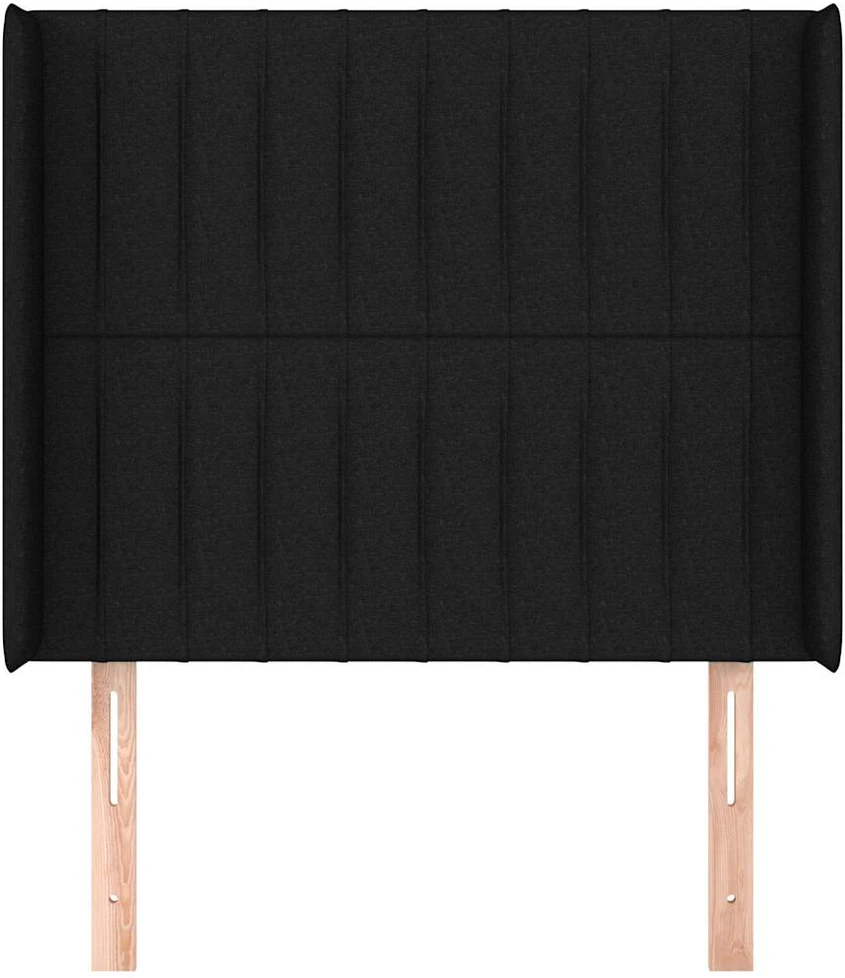 Galvūgalis su auselėmis, juodas, 93x16x118/128cm, audinys