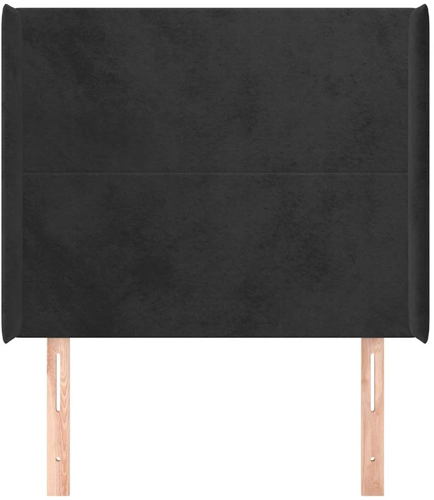 Galvūgalis su auselėmis, juodos, 83x16x118/128cm, aksomas