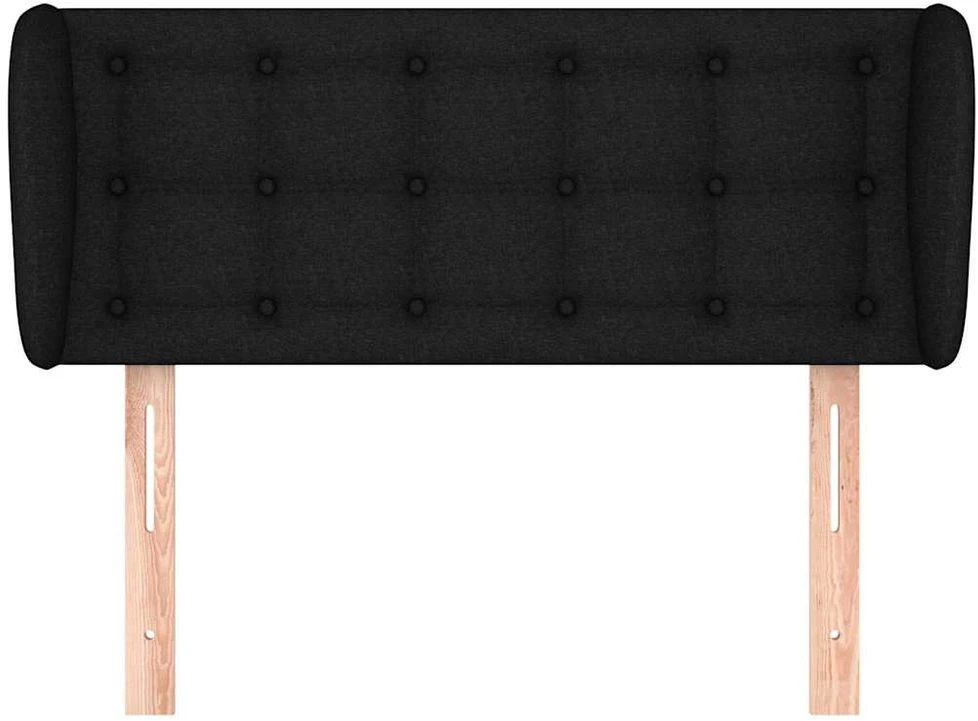 Galvūgalis su auselėmis, juodos spalvos,93x23x78/88cm, audinys