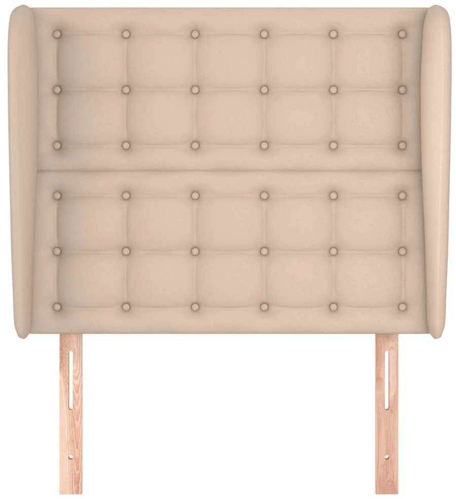 Galvūgalis su auselėmis, kapučino, 93x23x118/128cm, netikra oda