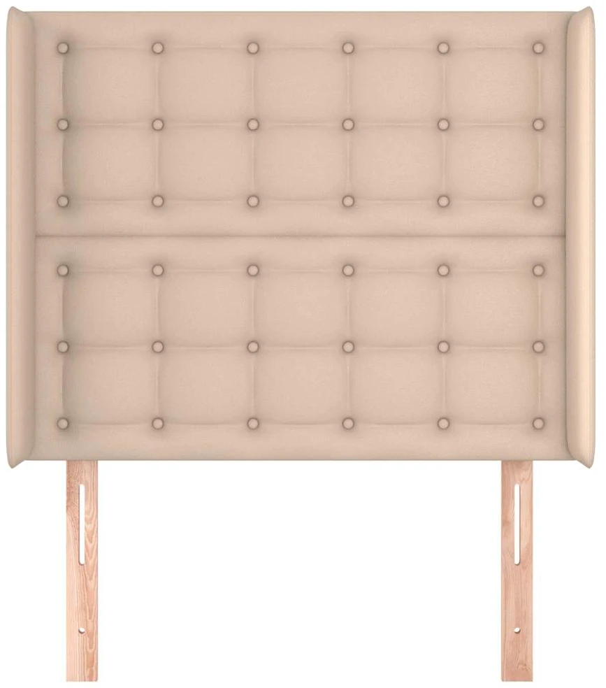 Galvūgalis su auselėmis, kapučino,93x16x118/128cm,dirbtinė oda