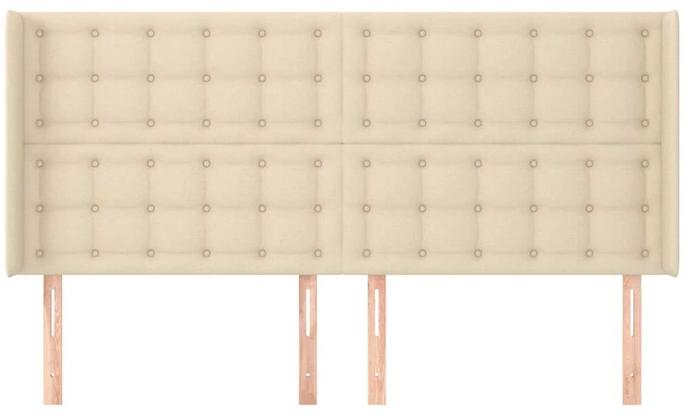 Galvūgalis su auselėmis, kreminės, 203x16x118/128cm, audinys
