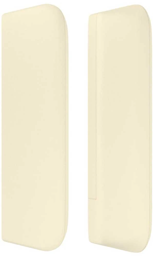 Galvūgalis su auselėmis, kreminės,147x16x78/88cm, dirbtinė oda