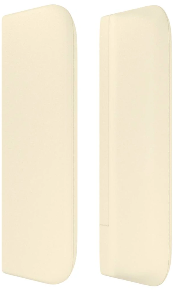 Galvūgalis su auselėmis, kreminės,163x16x78/88cm, dirbtinė oda