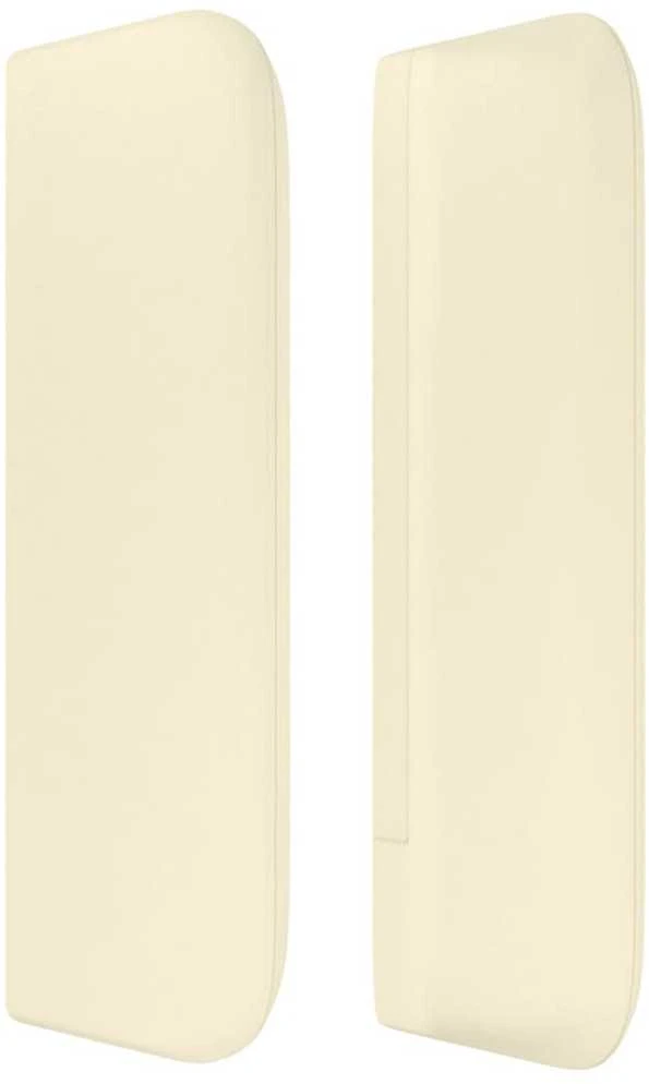 Galvūgalis su auselėmis, kreminės,183x16x78/88cm, dirbtinė oda