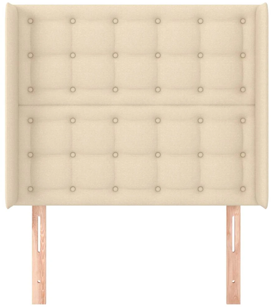 Galvūgalis su auselėmis, kreminis, 103x16x118/128cm, audinys