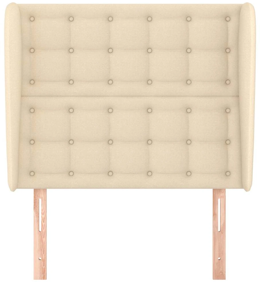 Galvūgalis su auselėmis, kreminis, 83x23x118/128cm, audinys
