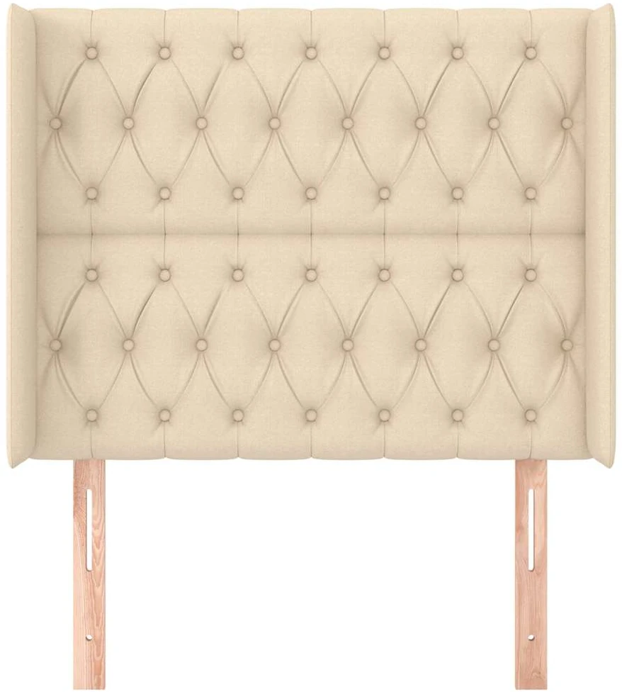 Galvūgalis su auselėmis, kreminis, 93x16x118/128cm, audinys
