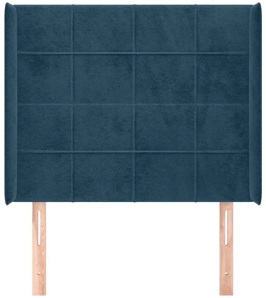Galvūgalis su auselėmis, mėlyna, 103x16x118/128 cm, aksomas