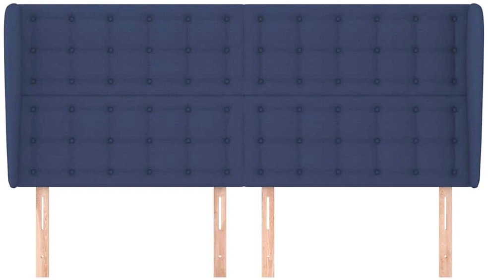 Galvūgalis su auselėmis, mėlynas, 203x23x118/128cm, audinys