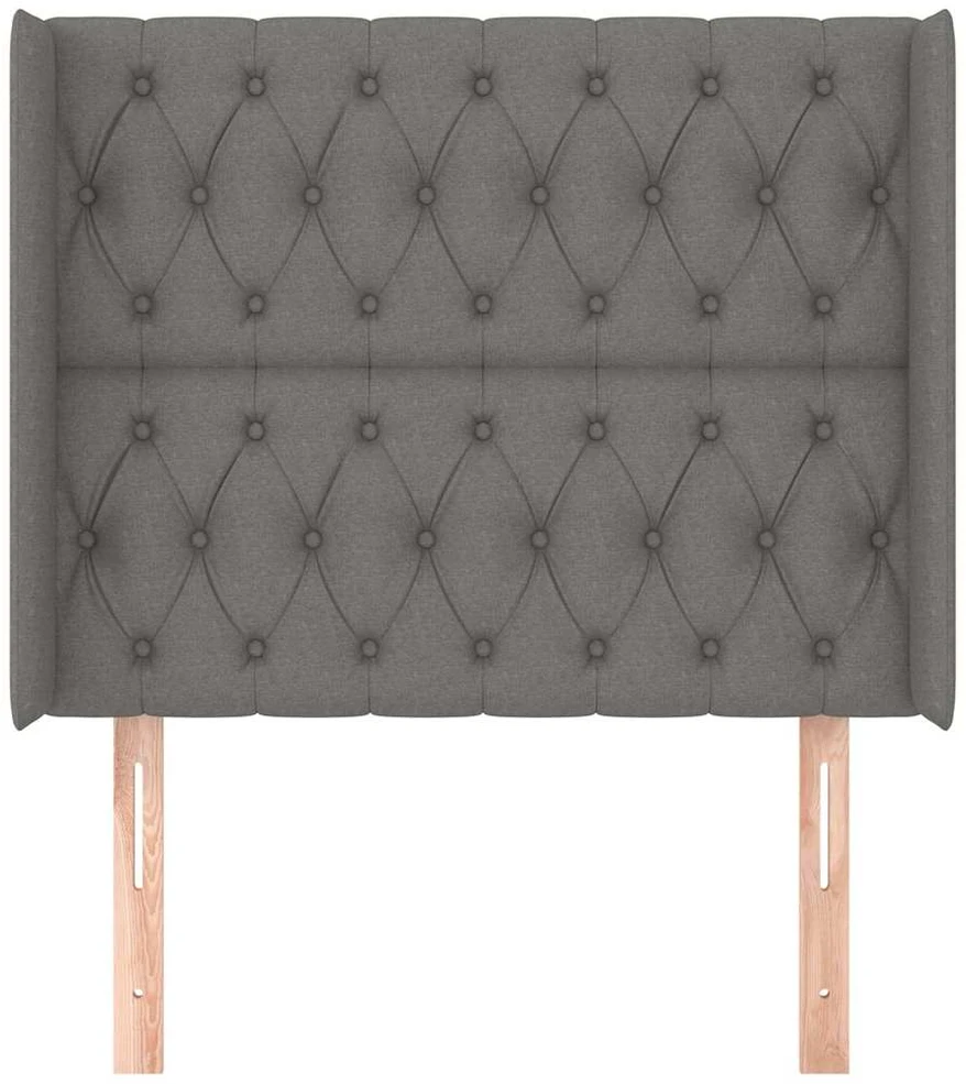 Galvūgalis su auselėmis, pilkas, 103x16x118/128cm, audinys