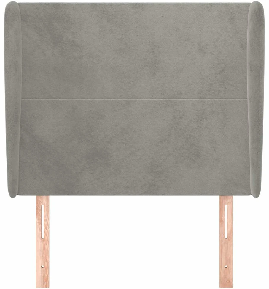 Galvūgalis su auselėmis, pilkas, 103x23x118/128cm, aksomas