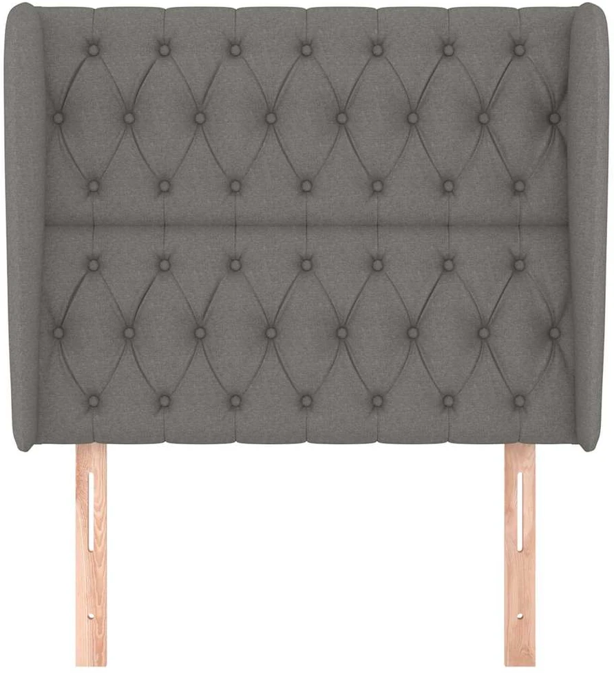 Galvūgalis su auselėmis, pilkas, 103x23x118/128cm, audinys