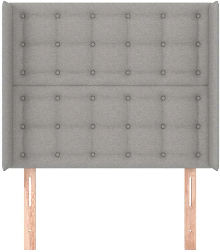 Galvūgalis su auselėmis, pilkas, 83x16x118/128cm, audinys