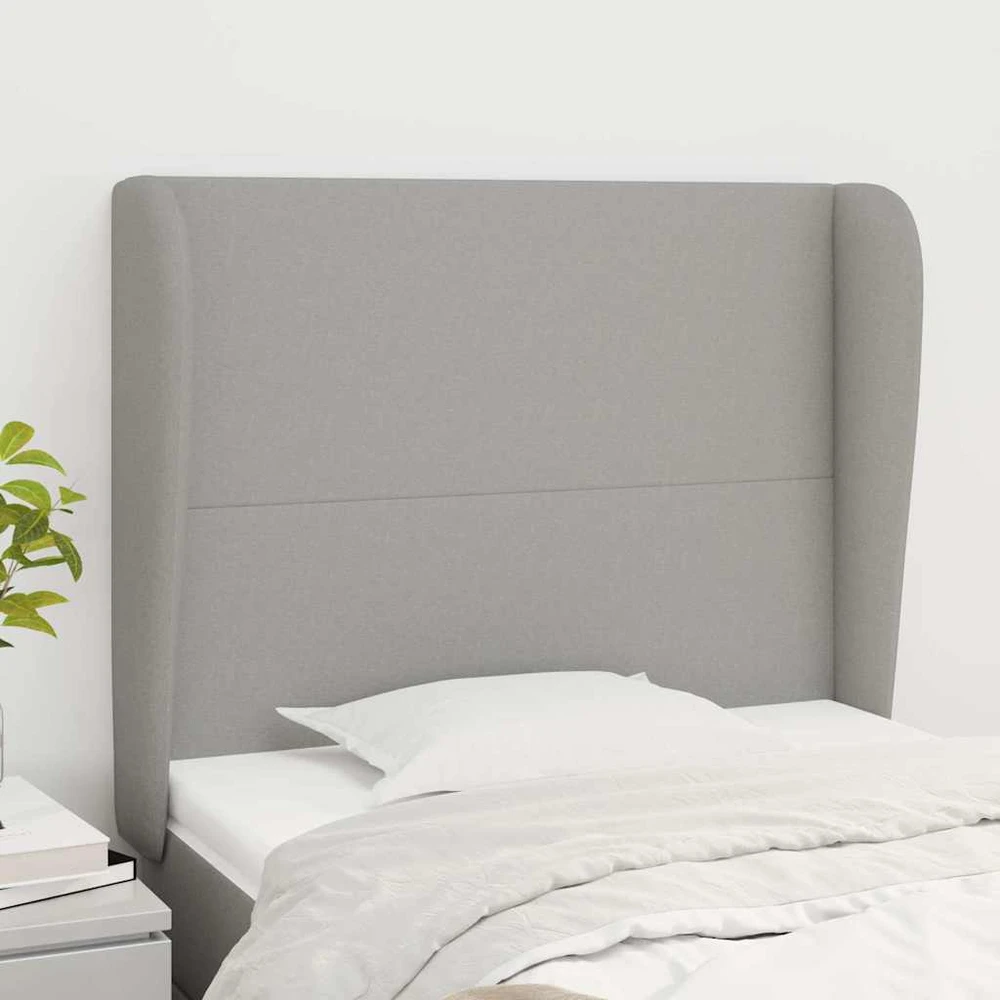 Galvūgalis su auselėmis, pilkas, 93x23x118/128cm, audinys